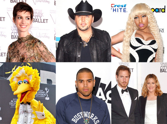 Week in Review: Chris Brown, Big Bird, Nicki Minaj, Jason Aldean, Anne Hathaway, Drew Barrymore Week in Review: Chris Brown, Big Bird, Nicki Minaj, Jason Aldean, Anne Hathaway, Drew Barrymore